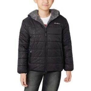 Eddie Bauer‎ Youth Reversible Plush Jacket Black Size XS (5/6) NEW